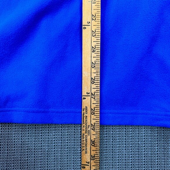 Lands End Mens XL Blue Fleece Pullover Quarter-Zip Jacket - Picture 7 of 10